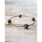 Vintage Bracelet / Bangle Ball Design Bangle Statement Bracelet Gold Photo 2