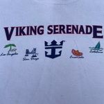 Vintage 90s Viking Serenade White Graphic Crewneck Sweater Size M Photo 2