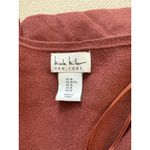 Nicole Miller  Long Sleeve Belted Wrap V-Neck Sweater Dress Brown Women's Size XL Photo 3