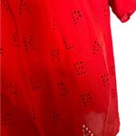 Karl Lagerfeld  Paris Red Eyelet Blouse
Measurements in pictures Photo 2