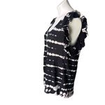 Young Fabulous and Broke YFB Young, Fabulous, Broke Tie Dye Flutter Sleeve Linen Top Black/White, Sz M Photo 6