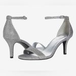 Bandolino  Madia‎ Silver Heeled Open Toe Ankle Strap Dress Sandals Size 9 Photo 1