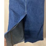 ZARA  Blue Denim Maxi Skirt Raw Hem Maxi Skirt Women's Size Medium Photo 4
