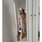 Anthropologie  Maeve Short-Sleeve Belted Midi Shirt Dress in Neutral Size Medium Photo 1