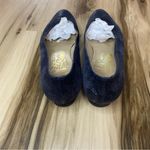 Salvatore Ferragamo Vintage  Navy Blue Suede Almond Toe Slip on Shoes Photo 8
