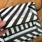 Women’s Pierre Hardy black and white striped leather envelope crossbody bag rare Photo 11