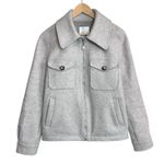 Avec Les Filles Jacket Womens Small Beige Felted Shacket Full Zip Collar Casual Photo 0