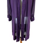 R & M Richards  Purple Sheer Mesh Duster Jacket Open Front 20W Lightweight Layer Photo 2
