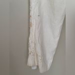 Cristian Trapani White Beaded Embroirdered Capri Pants Size 8 Photo 1