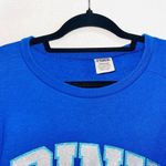 PINK - Victoria's Secret PINK Victoria’s Secret Blue & Silver Glitter Logo Sweatshirt Photo 1