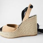 ZARA NEW  Two Tone Lace Up Wedge Sandal Bloggers Fave Comfort EU 41 US 10 Photo 1