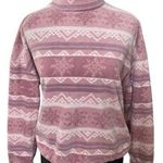 Pink Rose NEW Cozie by  Lilac Mauve Southwestern Snowflake Winter Cropped Sweater Photo 0