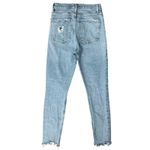 AGOLDE  Nico High Rise Blue Light Wash Chew Hem Distressed Skinny Jeans size 23 Photo 4