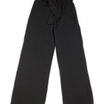 ZARA  Black Pull on Cotton Tie Front Pants Photo 0