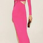 Nookie Rent the runway sz small pink jewel long sleeve cutout twist front dress Photo 0