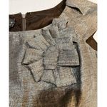 MUSE Shimmery Brown Sheath Dress With Decorative Bow Photo 2