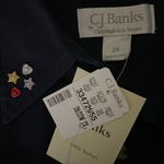 CJ Banks NWT Size 2X Navy Blue Photo 5