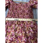 J.Crew Size M Smocked Puff Sleeve Midi Dress Floral Pattern Cottagecore Peasant Photo 3