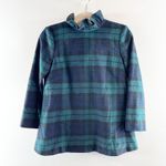 Tuckernuck  Blackwatch Faye Plaid Wool Blend 3/4 Sleeve Blouse Green XS Photo 3