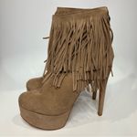 Schutz  tan fringe leather‎ platform heels women’s size U.S. 7 party western Photo 0