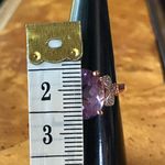 Natural Rose de France Amethyst Sterling Silver Ring Purple Photo 6