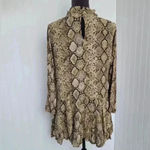 ZARA  the Andrea dress snake print long sleeve tear mini dress Photo 2
