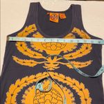 Tory Burch Navy & Gold cotton tank top S Photo 9