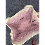 Montana West Cream Studded Tote Bag with Pink Interior Photo 4