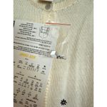 Vintage Cream Winter Floral Embroidered Cardigan Sweater Size S Green Photo 5