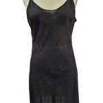 Banana Republic Sheer Full Black Noisy Slip Bias Cut Polyester Sz 12 NWOT Photo 0