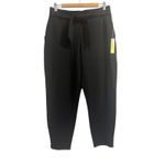 Summersalt NWT The Softest French Terry Tie Waist Pant in Black sz. L Photo 1