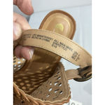 Big Buddha Womans Sandal Shoes 8 Brown Vented Slingback Open Toe Block Heel Photo 6