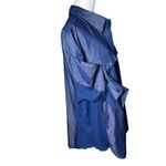 Cavalini  3X Dark Wash Chambray Denim Tunic Shirt Dress Oversized Casual Core‎ Photo 2