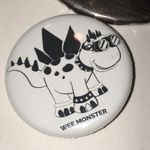 Wee Monster Button Pin Set White Photo 1