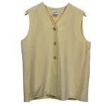 Neiman Marcus  Vintage 80s Silk Cream Lined‎ Preppy Vest Photo 1