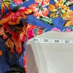 Christopher & Banks CJ‎ Banks Womens Top Tropical Floral Tropicana Blouse XL Short sleeve textured Photo 6