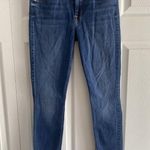 7 For All Mankind 7 For All Mankind B Air The Ankle Skinny Medium Wash Denim Jeans 25 Raw Hem Photo 0