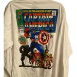 Marvel  Captain America Comic White Long Sleeve Crewneck T-Shirt Size XLarge Photo 4