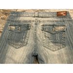 Vigoss Denim Jeans 5 Junior Back Flap Pockets Distressed Crop Capri Boho Hippie Photo 3