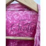 Affliction Sinful by  Tee Women Medium Pink Tie Dye Cut Neck Biker Grunge Shirt Photo 5
