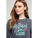 Wildfox New.  Alcohol you later sweatshirt. Small. Retails $129 Photo 2