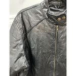 Andrew Michael Black Leather Jacket Size 1XL Quilted Pattern Photo 2