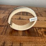 Brighton Free Spirit Ivory Crystal Silver Oval Bracelet Bangle NWT $128 regular Photo 1