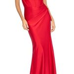 AQUA Fuchsia Formal Satin Corset Lace-Up Back Gown Pink Size 6 w/Tag Retail $298 Photo 2