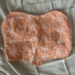Salant Sz XS Adorable Strapless Crop Top Peach / Coral Eyelet Multiple Photo 0
