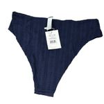 Andie Swim The 90s High Waisted Navy Bikini Bottom NWT Size Small Blue Photo 3