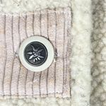 None Cozy Sherpa Reversible Jacket W/Corduroy Trim Womens Petite LG Cream &‎ Tan NEW Photo 3