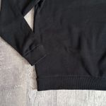 Calvin Klein Big Logo Crewneck Sweatshirt Womens L Black Green Colorblock Fleece Photo 2