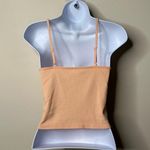 American Eagle  Small Peachy Orange Ribbed Cropped Cami Photo 3