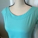 Hillard & Hanson  Womens Size XS‎ Teal Fitted Top Blouse Boatneck Coastal Preppy Photo 8